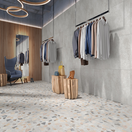 Carrelage Effet Terrazzo rectifie Retro Grey 60x60 cm de Cinca60x60 cm  Boite de 1.44 m² / Antidérapant R10