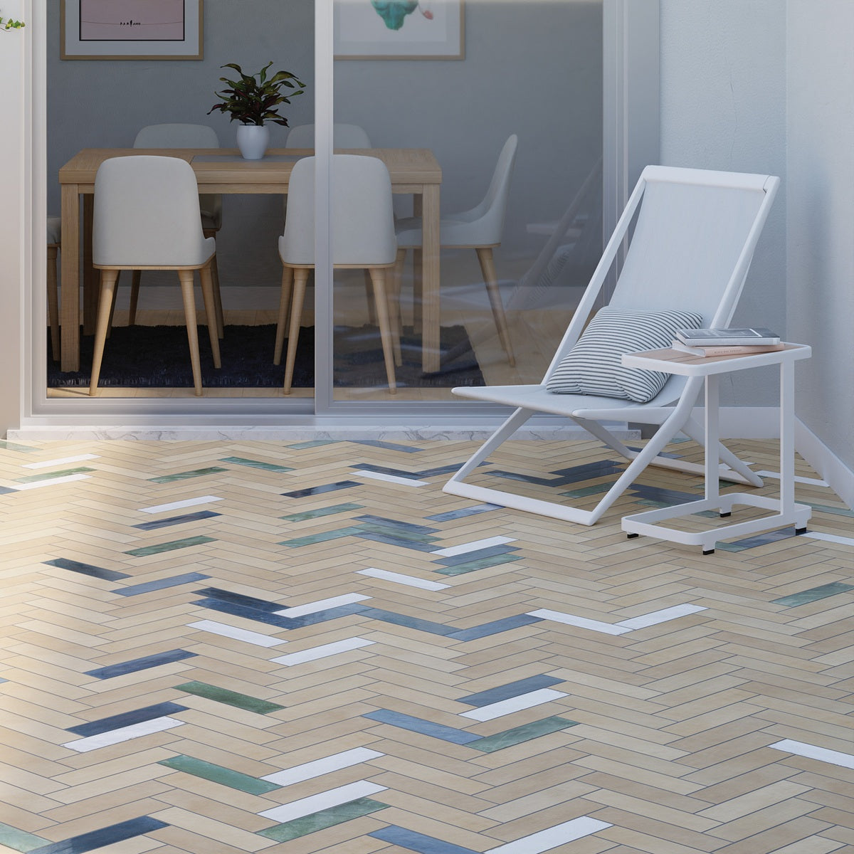 Carrelage Effet Zellige Agadir Cotto Oscuro Mate 7x28 cm de Dune