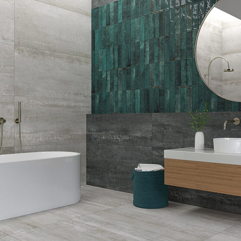 Carrelage Effet Zellige Asly Blue 7,5x30 cm de Ecoceramic