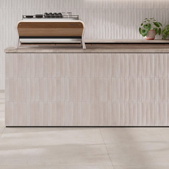 Carrelage Effet Zellige Atlantis Beige Mat ou Brillant 31,6x60 cm de Ecoceramic