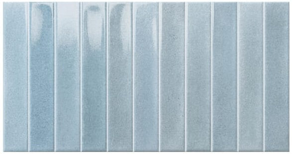 Carrelage Effet Zellige Atlantis Blue Mat ou Brillant 31,6x60 cm de Ecoceramic