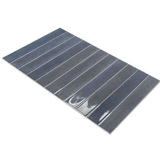 Carrelage Effet Zellige Atlantis Dark Blue Mat ou Brillant 31,6x60 cm de Ecoceramic