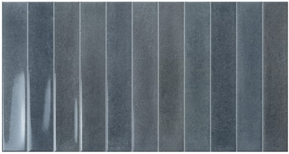 Carrelage Effet Zellige Atlantis Dark Blue Mat ou Brillant 31,6x60 cm de Ecoceramic