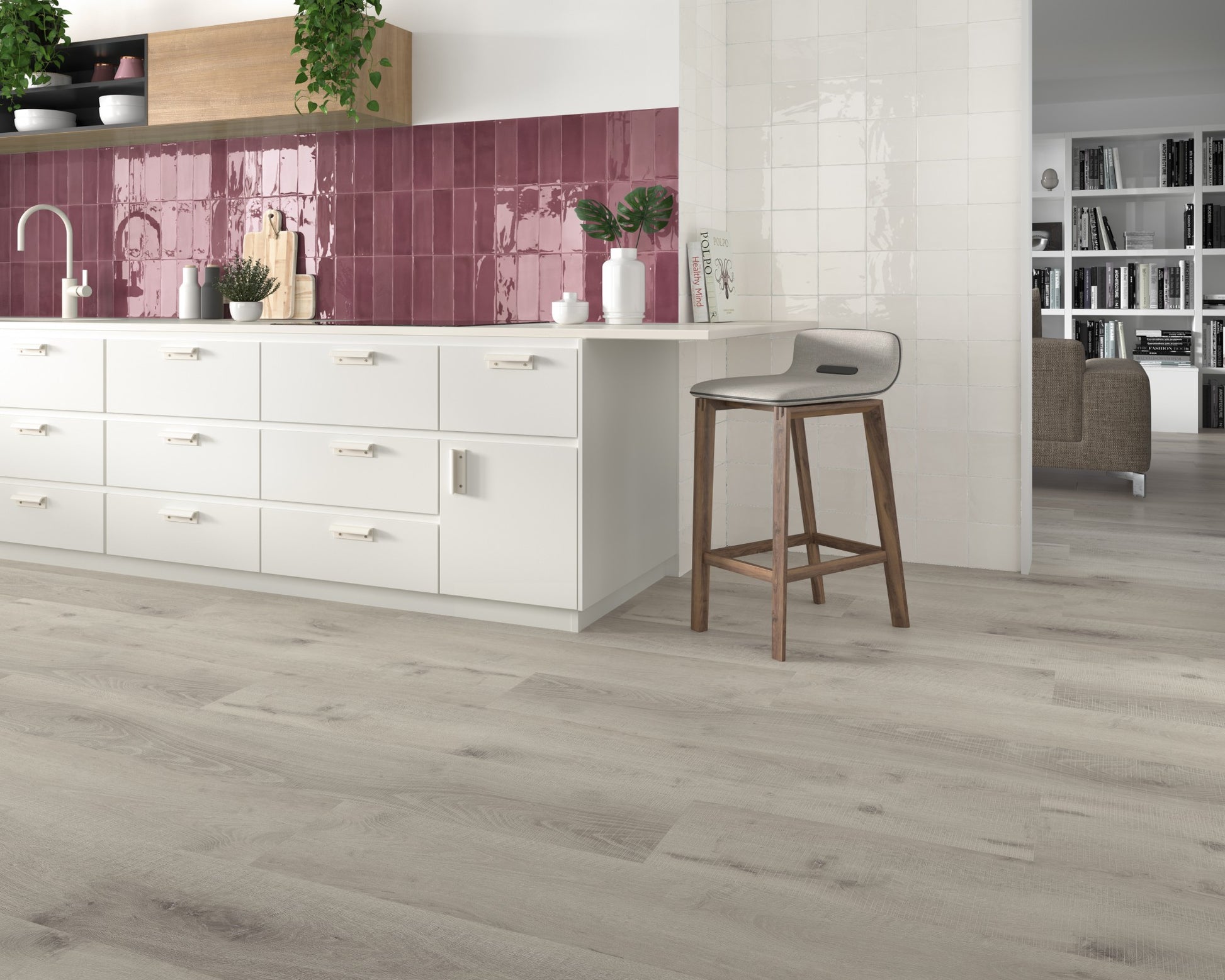 Carrelage Effet Zellige Tabarca Blanco Brillant 15x15 cm de Dune