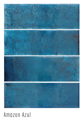 Carrelage Effet Zellige Amazon Azul 7,5x22,5 cm de Cevica