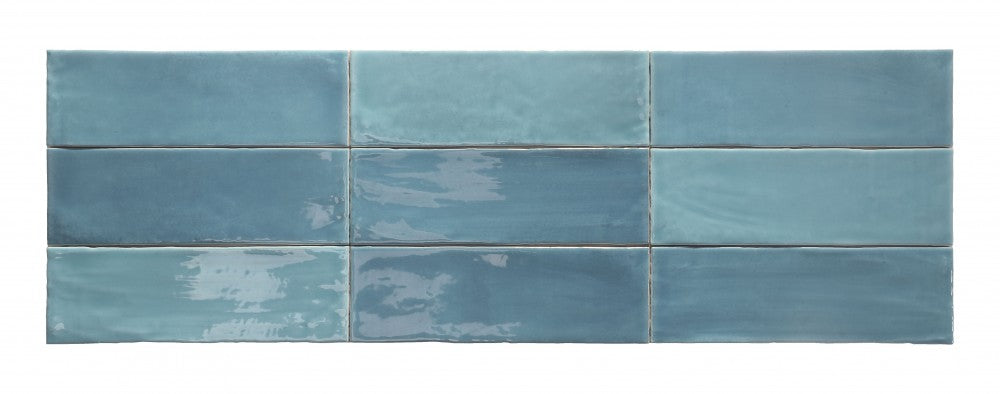 Carrelage Effet Zellige Brillant Tabarca Cielo 7.5x23 cm de Dune