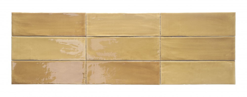 Carrelage Effet Zellige Brillant Tabarca Miel 7.5x23 cm de Dune