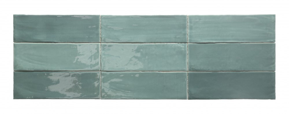 Carrelage Effet Zellige Brillant Tabarca Turquesa 7.5x23 cm de Dune