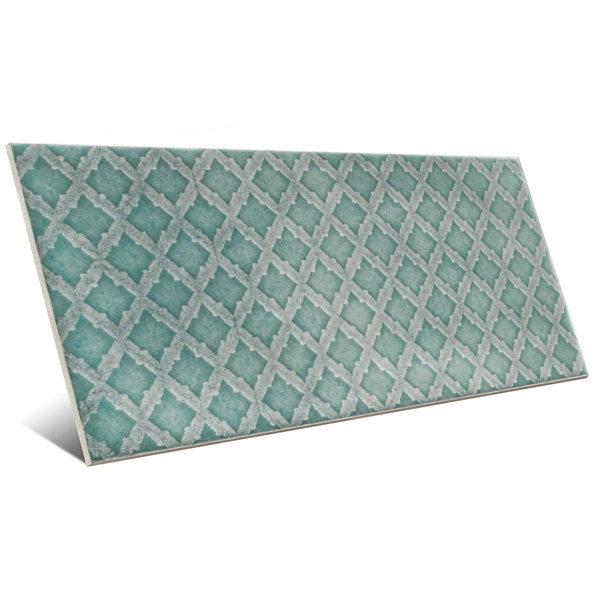 Carrelage Effet Zellige Camden Decor Emerald 10x20 cm de Mainzu