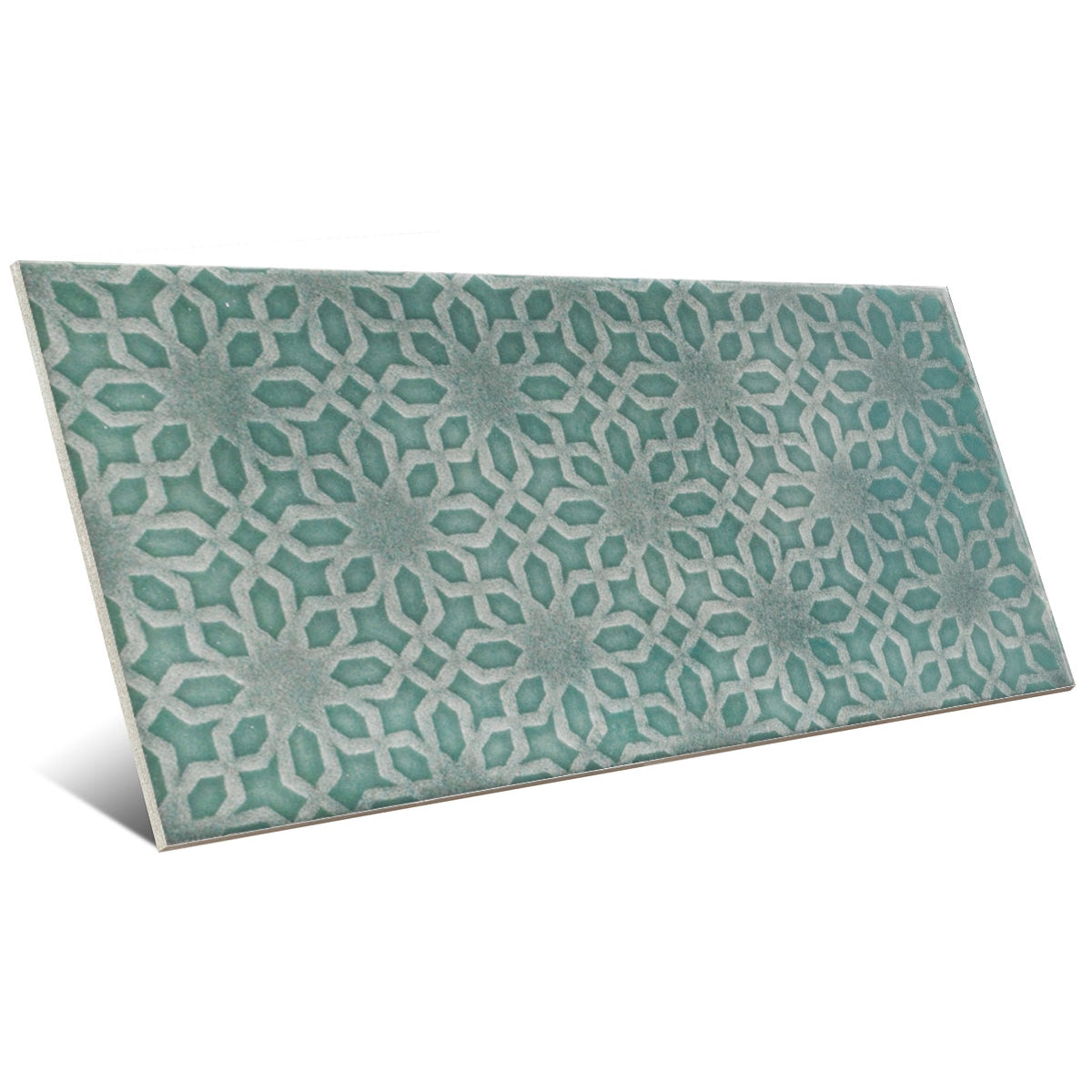 Carrelage Effet Zellige Camden Decor Emerald 10x20 cm de Mainzu