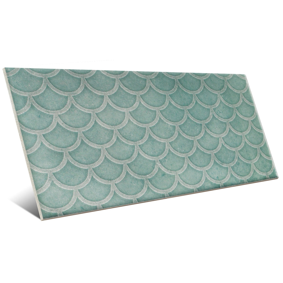 Carrelage Effet Zellige Camden Decor Emerald 10x20 cm de Mainzu