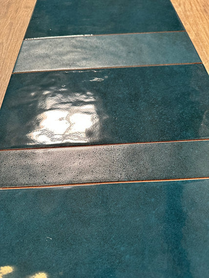 Carrelage Effet Zellige Kian Blue 31,6x60 cm de Ecoceramic