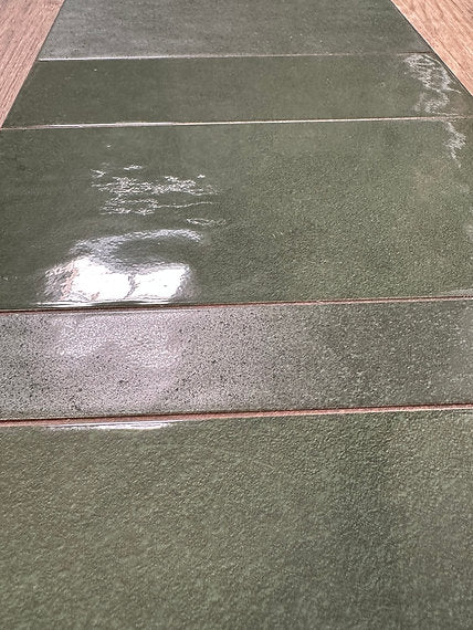 Carrelage Effet Zellige Kian Green 31,6x60 cm de Ecoceramic