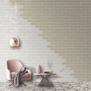 Carrelage Effet Zellige Laurel Clay Soft Taupe 6x20 cm de Nanda Tiles6x20 cm Boite 0.50 m²