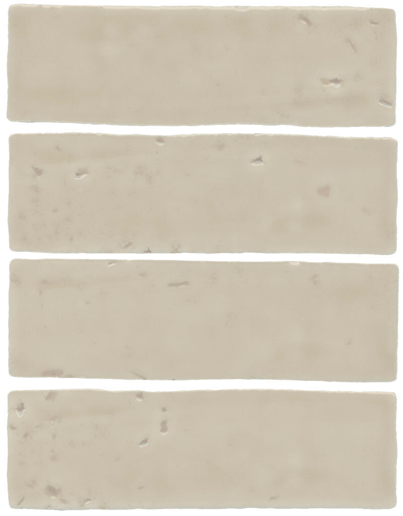 Carrelage Effet Zellige Laurel Clay Soft Taupe 6x20 cm de Nanda Tiles
