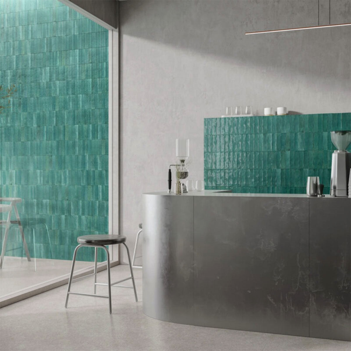 Carrelage Effet Zellige Lume Emerald Lux 6x24 cm de Marazzi