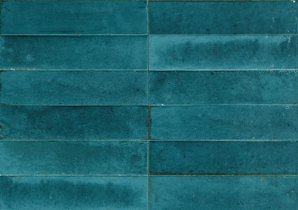 Carrelage Effet Zellige Lume Ocean Lux 6x24 cm de Marazzi