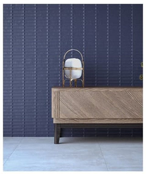 Carrelage Effet Zellige Monet Dark Blue 31,6x60 cm de Ecoceramic