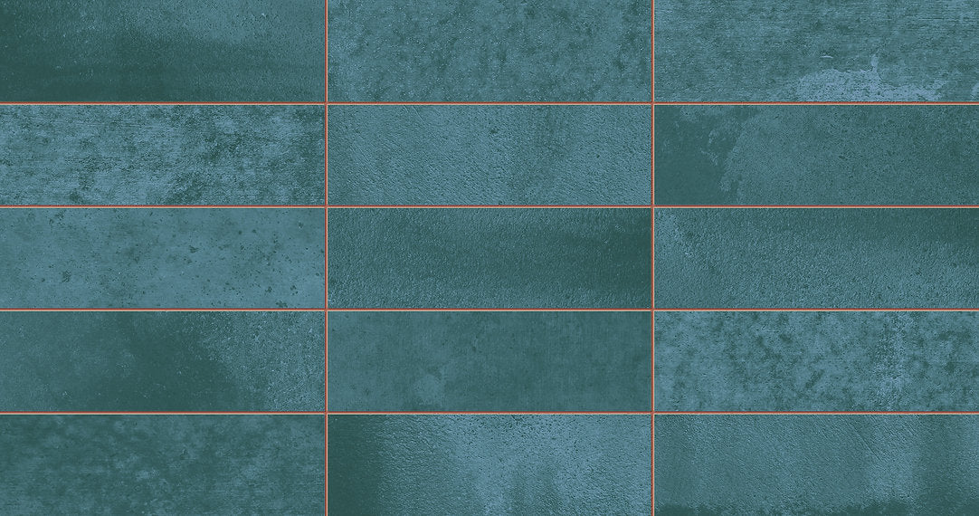 Carrelage Effet Zellige Nexti Turquoise Brillant 31,6x60 cm de Ecoceramic