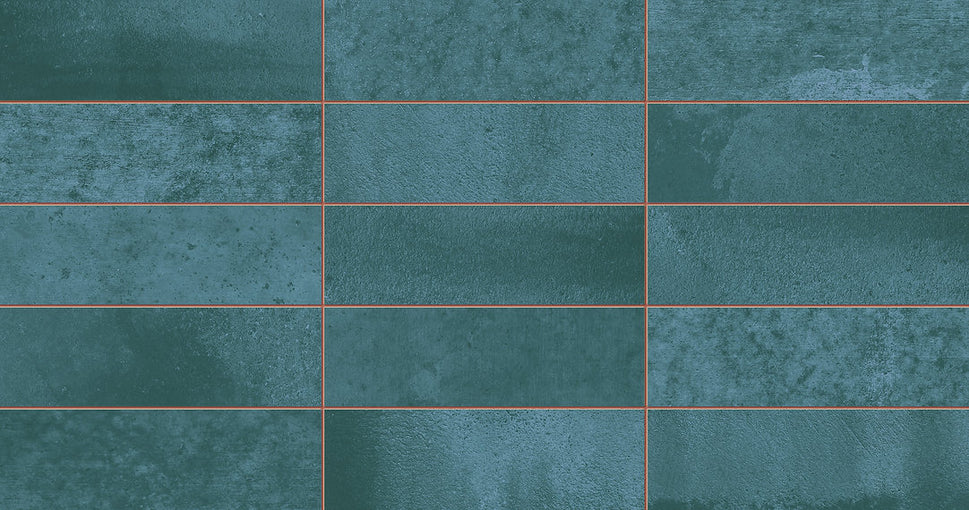 Carrelage Effet Zellige Nexti Turquoise Brillant 31,6x60 cm de Ecoceramic