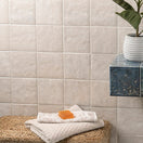 Carrelage Effet Zellige Mahon Blanco 15x15 cm de Mainzu15x15 cm Boite de 0.50 m²