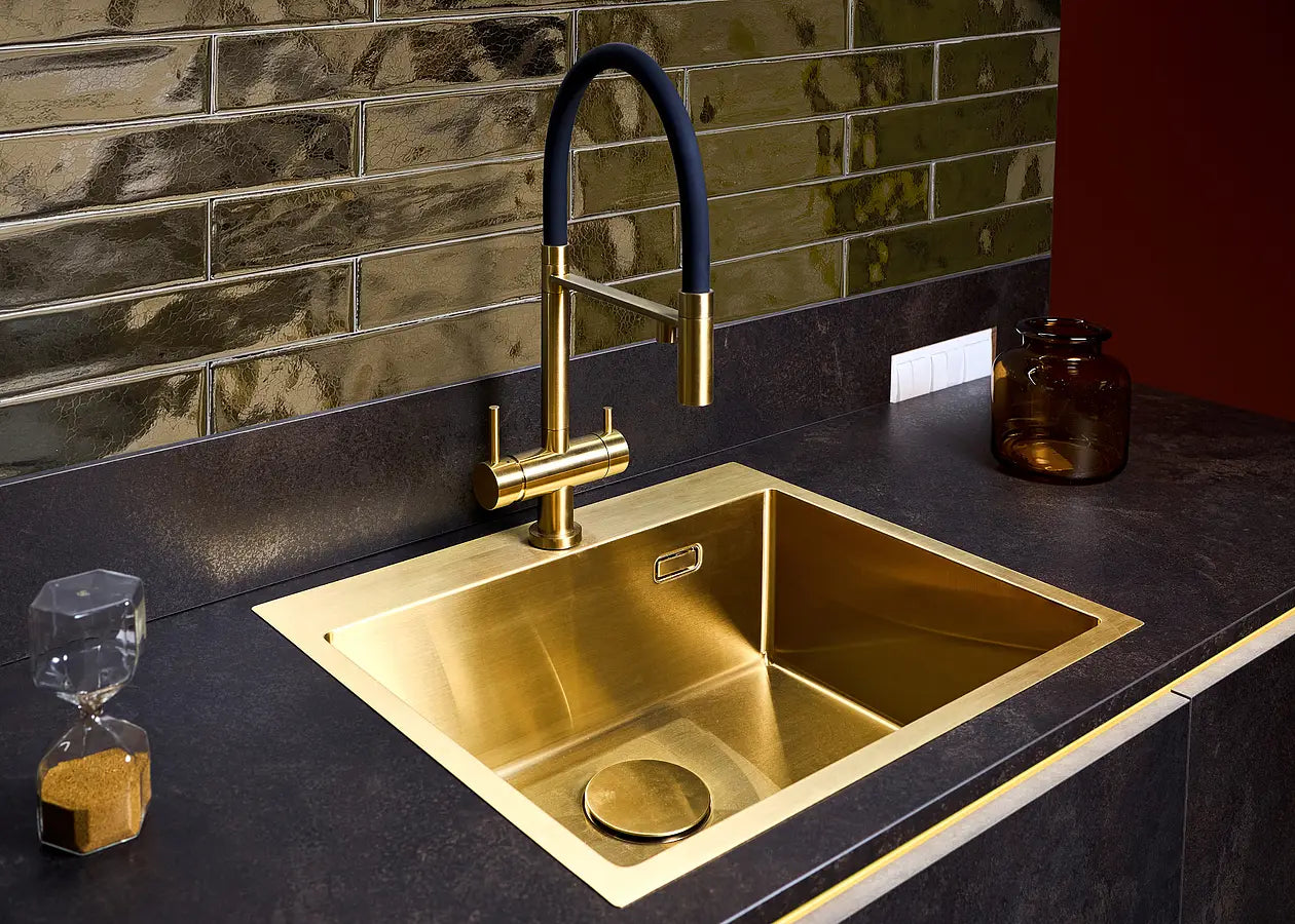 Carrelage Effet Zellige Trendy Gold 5x25 cm