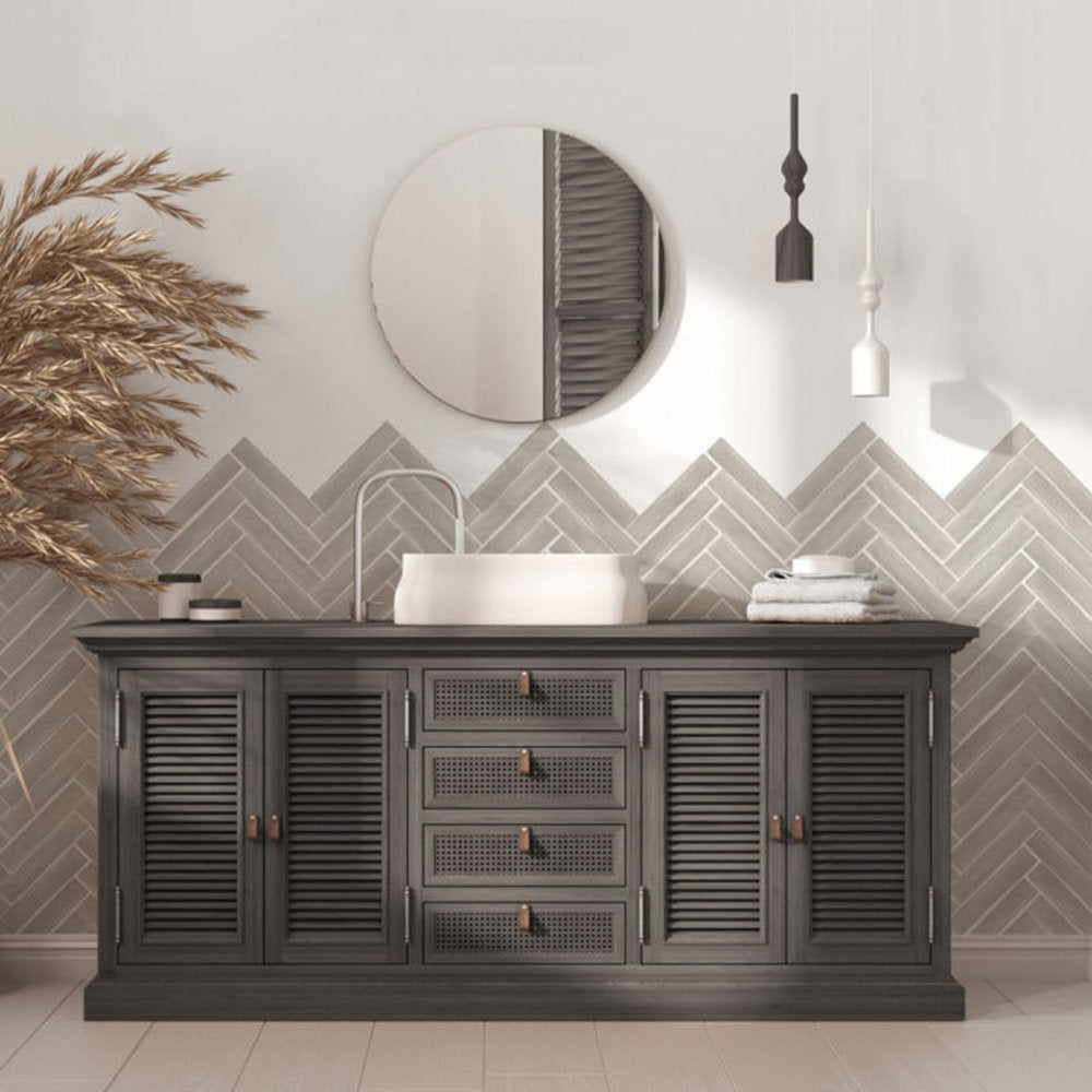 Carrelage Effet Zellige Trendy Gris 5x25 cm