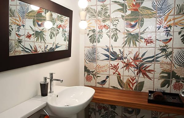 Carrelage Fresque Murale Decor Fleuri Sonata 120x120 cm de Mainzu