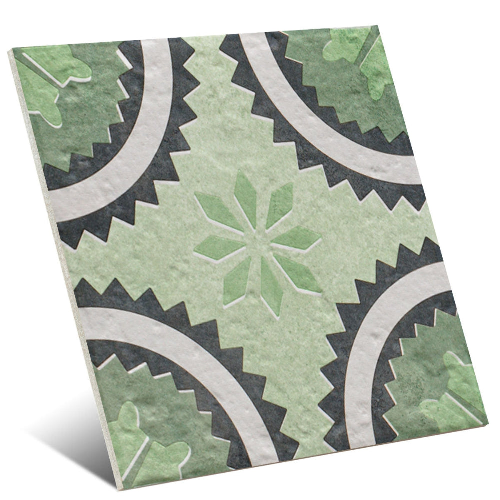 Carrelage Effet carreau de ciment Green Garden Decor Prairie 20x20 cm de Mainzu