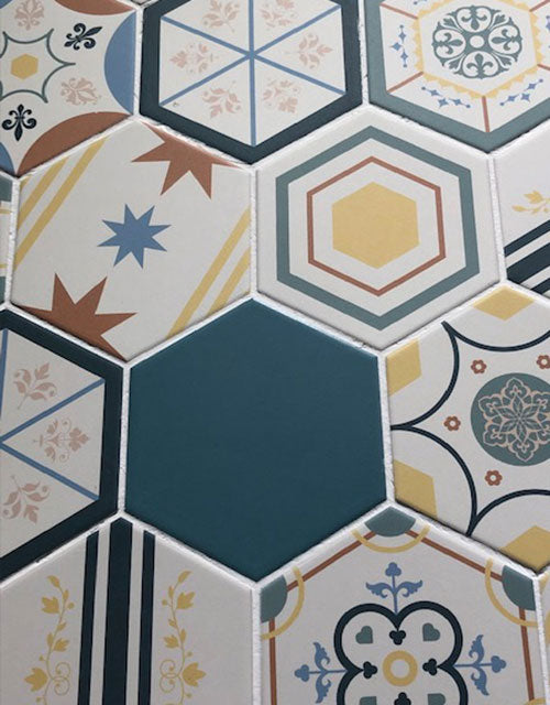 Hexagonal sol et mur Boom Décors (8 coloris)