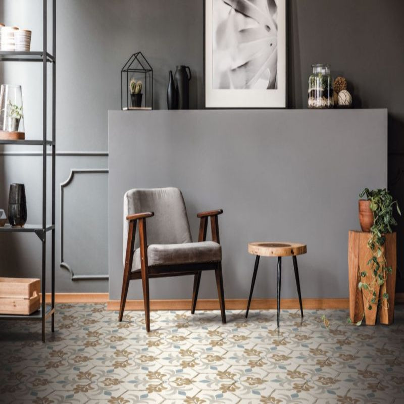 Carrelage Hexagonal Effet Carreau Ciment Bohemia Miranda 21x25 cm de Nanda Tiles