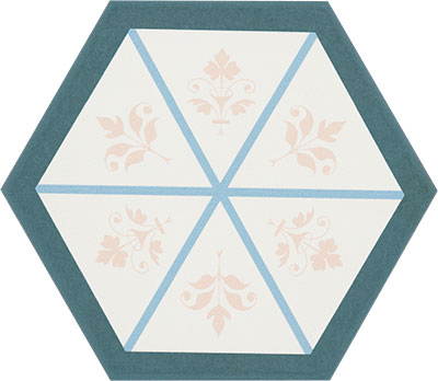 Carrelage Hexagonal Boom Mix Dec 14x16 cm de Cevica
