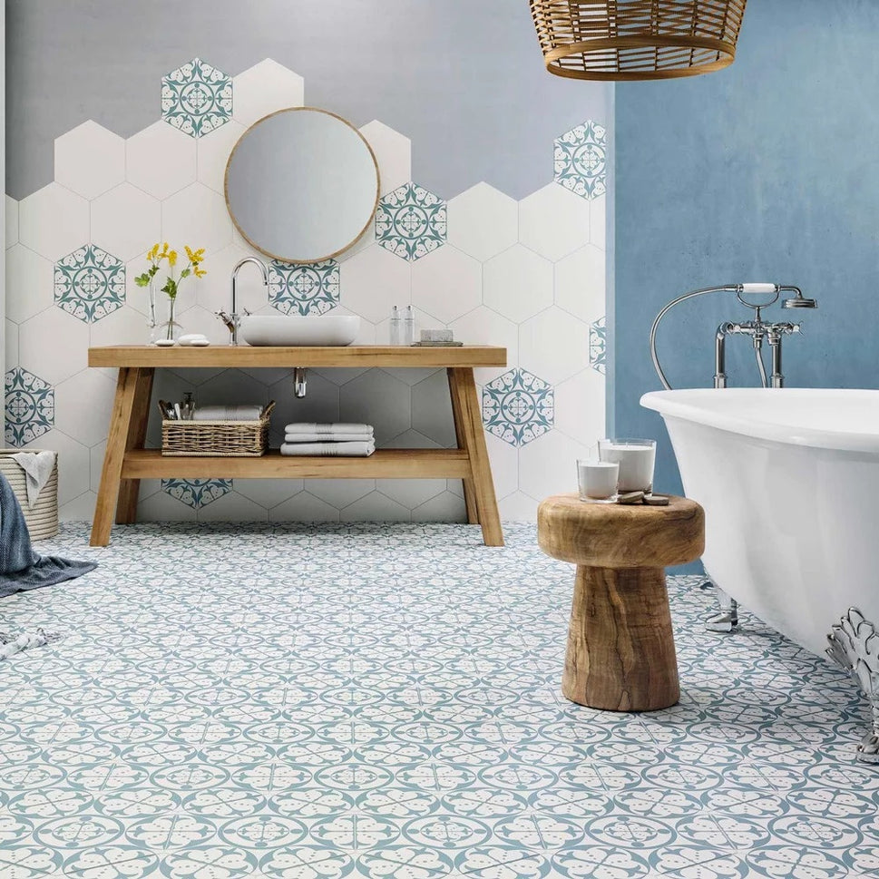 Carrelage Hexagonal Carnaby Sky28,5x33 cm de Realonda