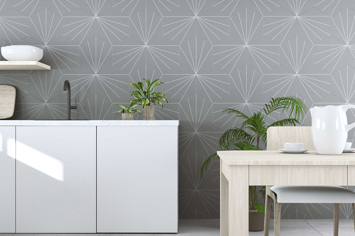 Carrelage Effet Carreau de Ciment Hexagonal Venus 28,5x33 cm de Realonda