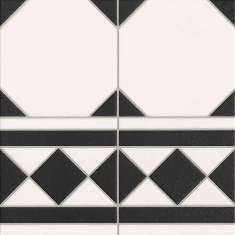 Carrelage Imitation Cabochon Oxford Negro 33x33 cm de Realonda