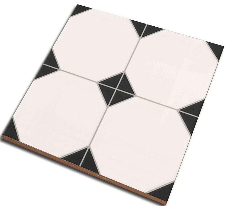 Carrelage Imitation Cabochon Oxford Negro 33x33 cm de Realonda