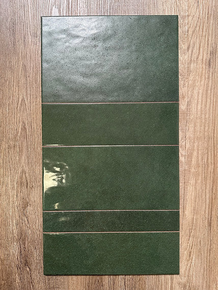Carrelage Effet Zellige Kian Green 31,6x60 cm de Ecoceramic