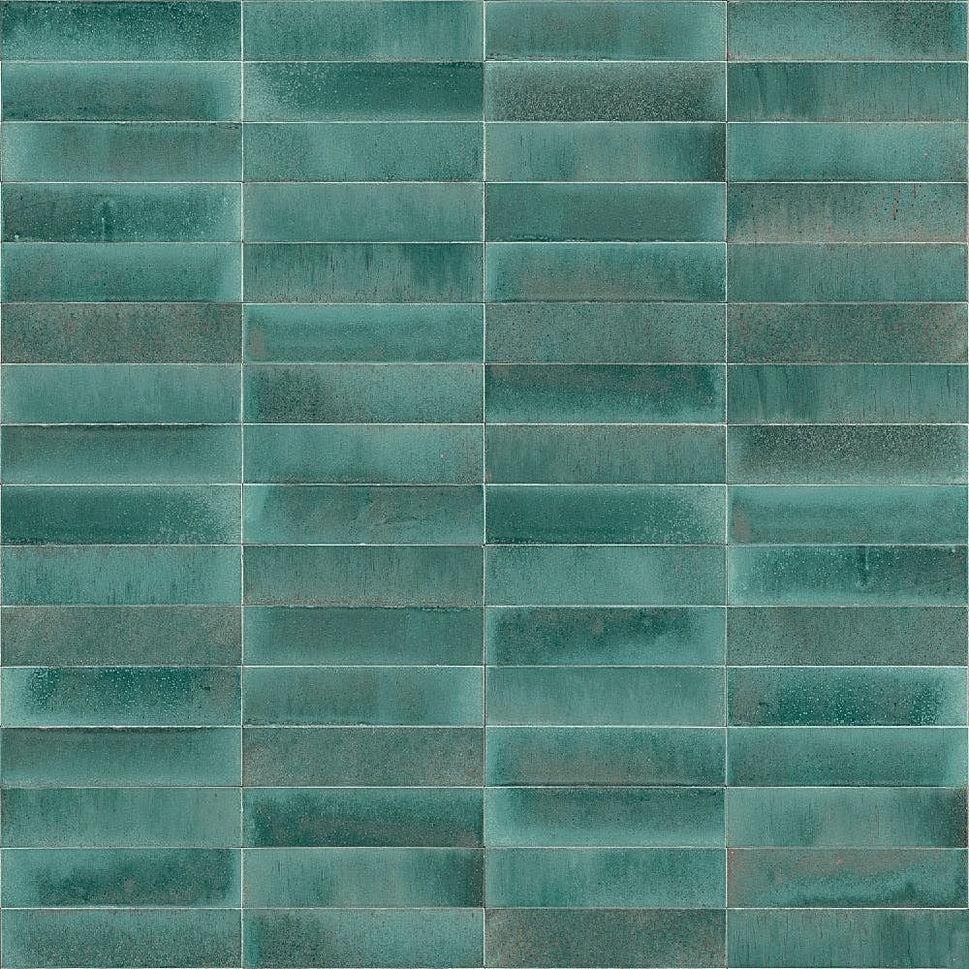 Echantillon Carrelage Effet Zellige Lume 6x24 cmTurquoise