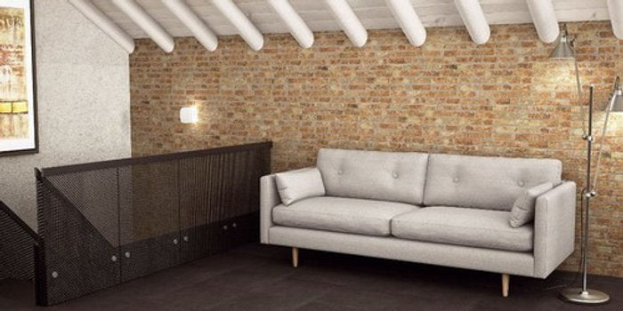 Carrelage Parement effet Brique Pierre Mural Manhattan Ocre 31x56 cm de Realonda