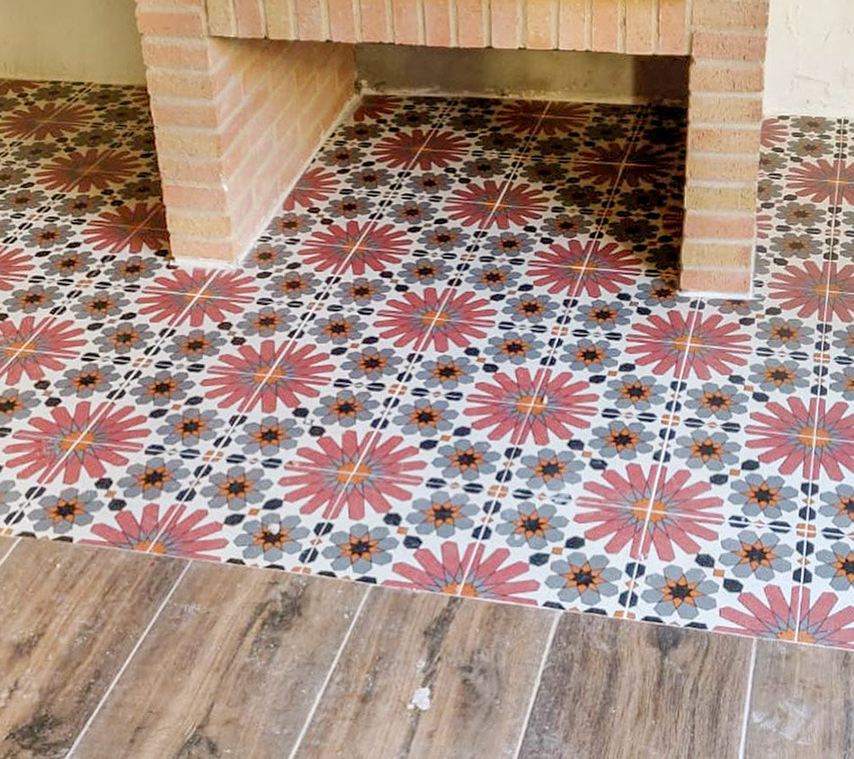 Carrelage Effet carreaux de ciment Medina 20x20 cm de Mainzu