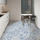 Carrelage Effet Carreau de Ciment Monserrate Bleu 33,5 x 33,5 cm33.5x33.5 cm Boite 1.46 m²