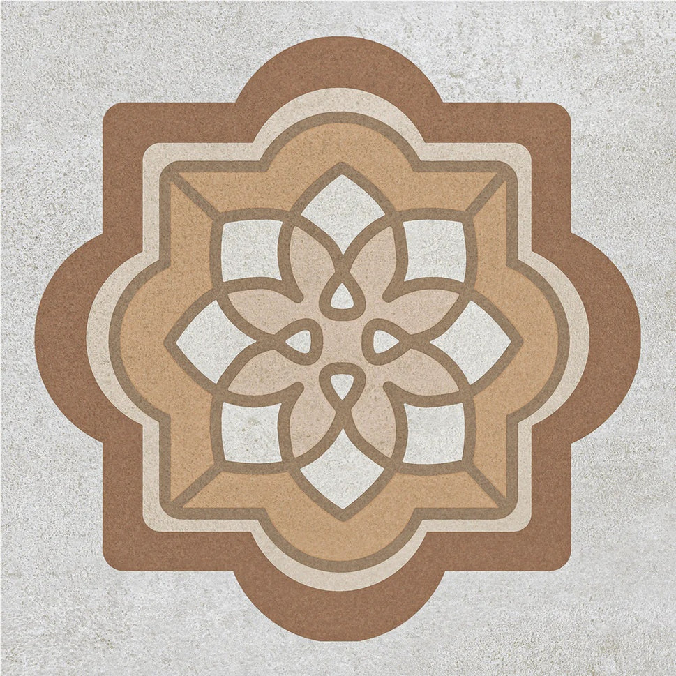 Carrelage Effet Carreau de Ciment Monserrate Brun 33,5 x 33,5 cm