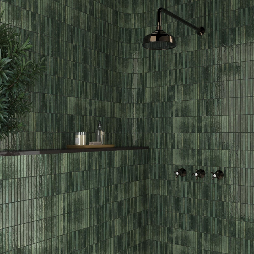 Carrelage Mural Kit Kat Mosaic Grass Glossy 11,5x23,1 cm de Dune