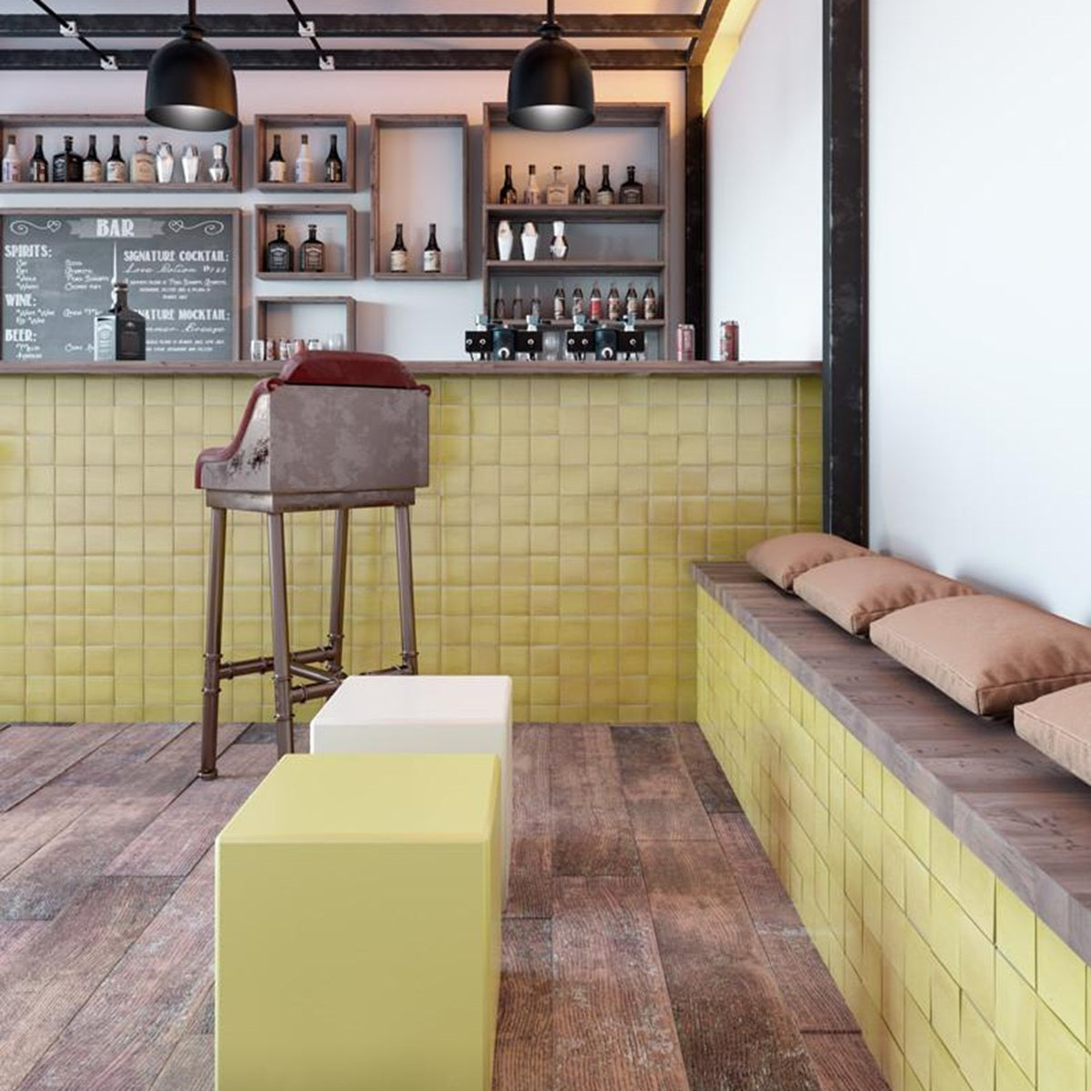 Faience Murale Zelij Amarillo 10x10 cm de Cevica