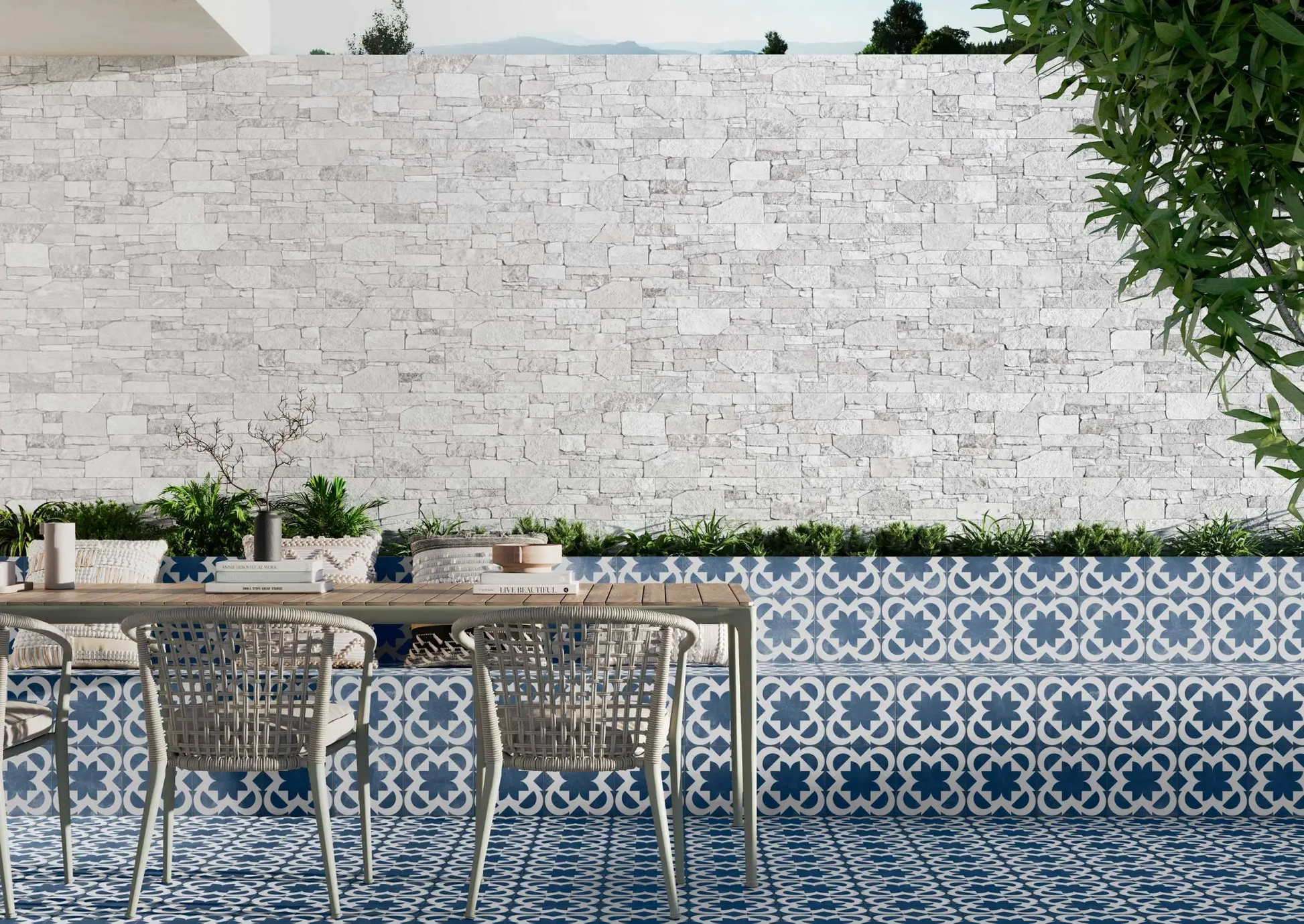 Carrelage Parement Mural Pierre Effet Brique Stones 31x56 cm de Realonda