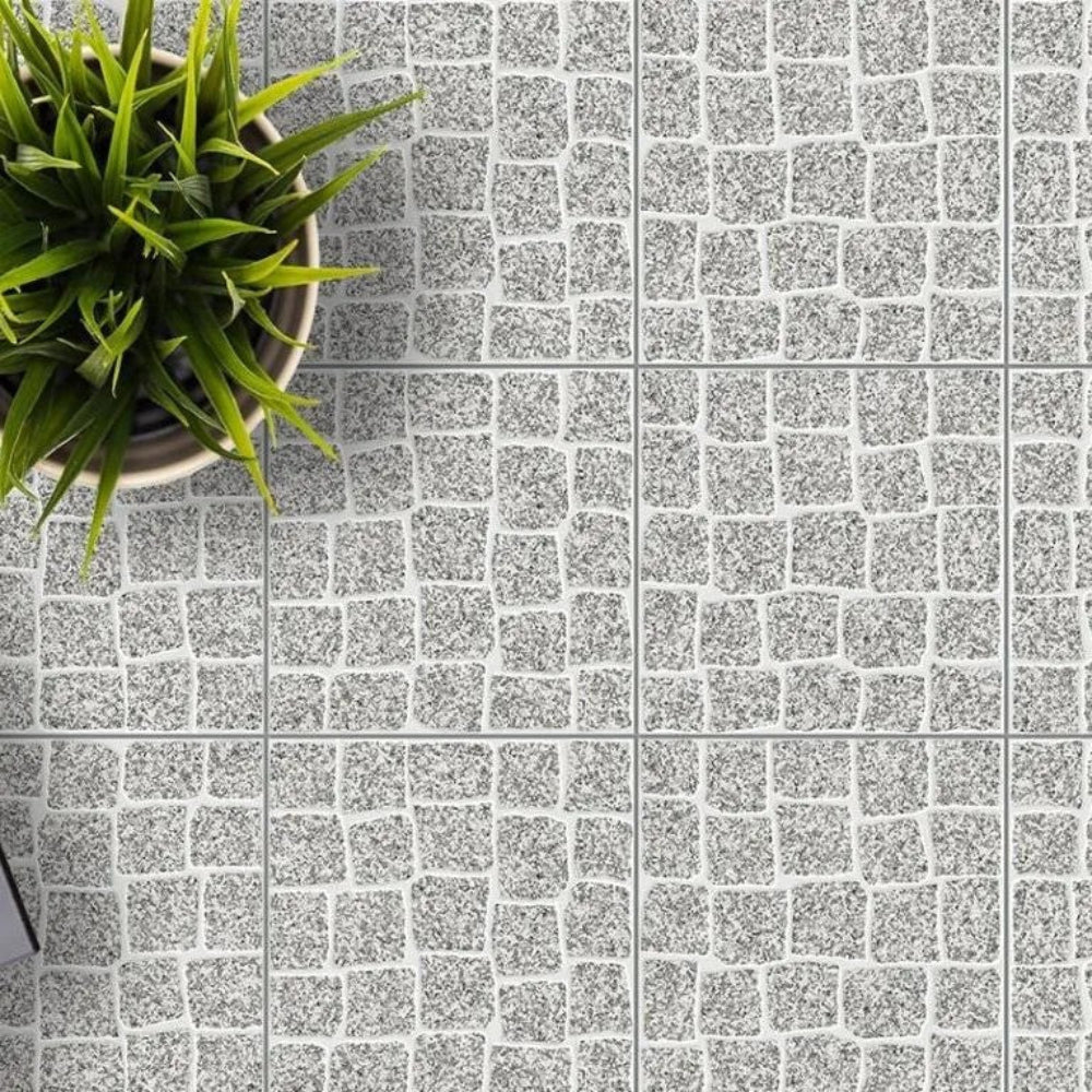 Carrelage Terrasse Effet Pierre Pave Alijo Gris 33,5 x 33,5 cm