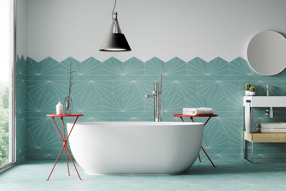 Carrelage Effet Carreau de Ciment Hexagonal Venus 28,5x33 cm de Realonda