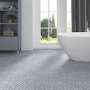 Carrelage Effet carreau de ciment Blue Water Decor Blue One 20x20 cm de MainzuBoite de 1 m² / Decor Blue Four