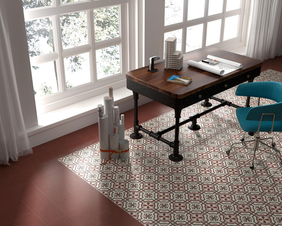 Carrelage Effet Carreau de Ciment Evora 20x20 cm de Dune