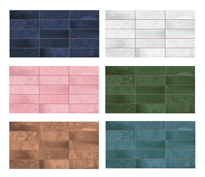 Carrelage Effet Zellige Nexti Ocean Brillant 31,6x60 cm de Ecoceramic